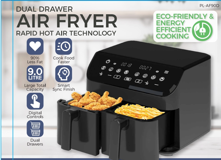 Prolux Dual Drawer 9L Air Fryer Offer - LivingSocial
